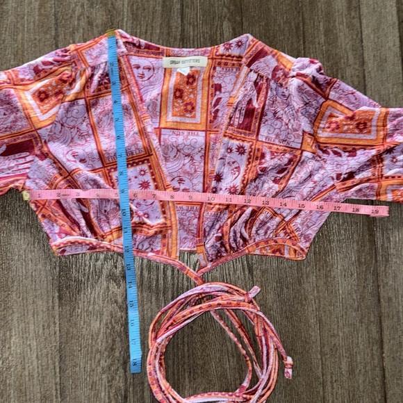 Urban Outfitters UO Florentina Print Wrap Top - Picture 11 of 13